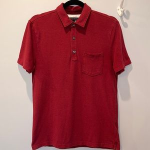Banana Republic Performance Pique Polo in Burgundy